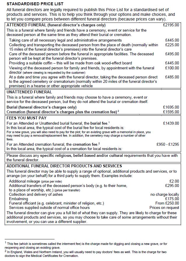 Standardised Price List-20250802